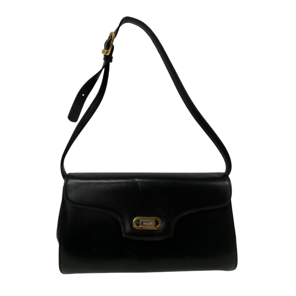 ヴィンテージ レザー ショルダーバッグ ブラック レディース ブランド