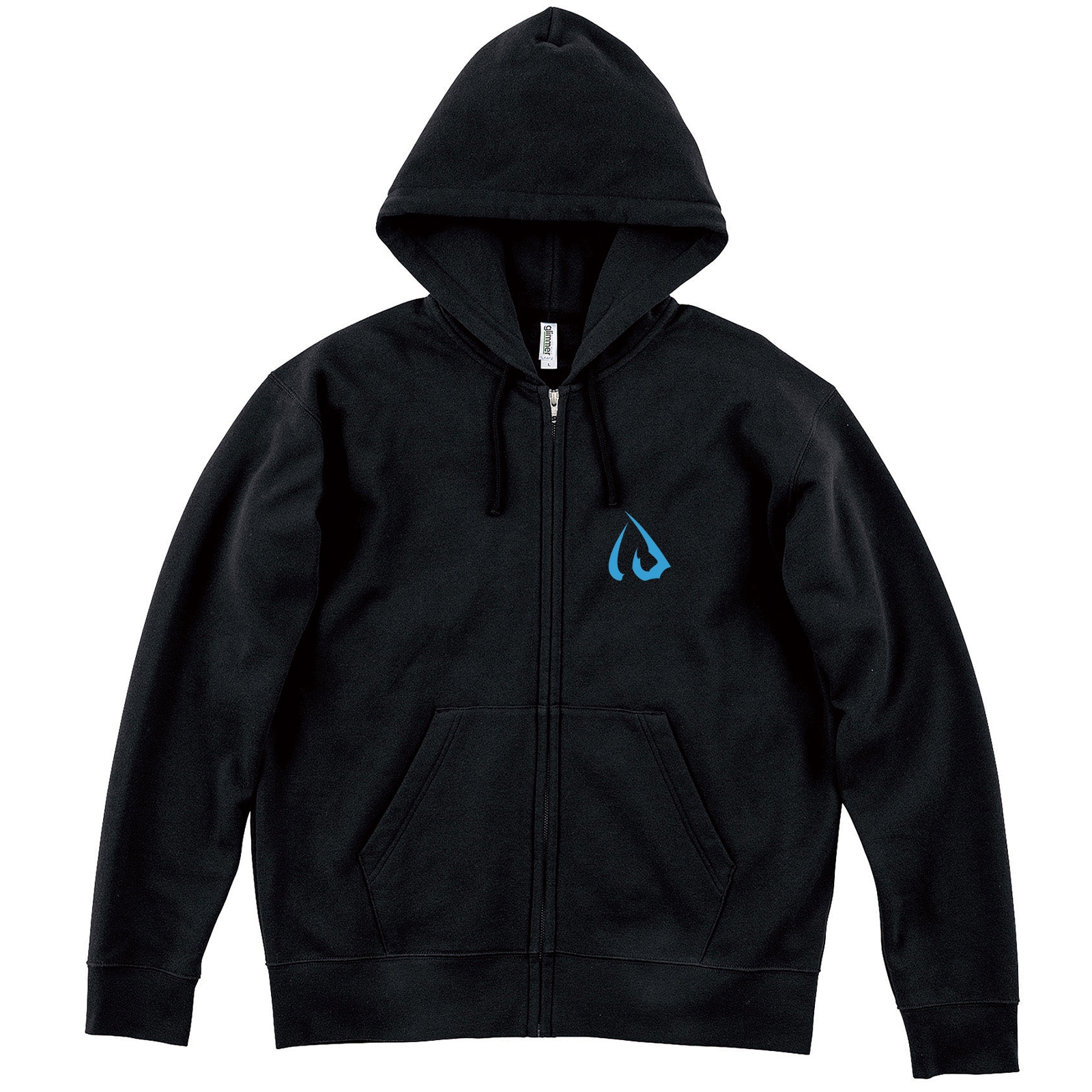 ID one (アイディーワン) ドライ裏フリースジップパーカー 10oz Are you happy ホワイト / ブルー