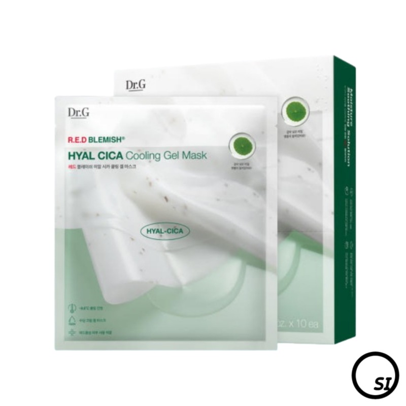 【NEW / 5+5】レッド ブレミッシュ ヒアル シカ クーリング ゲル マスク 27g x 10枚 (トラブルの鎮静/水分クーリング/30分密着吸収)