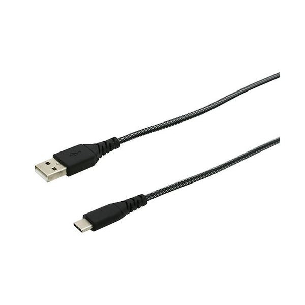 [5個セット]wantobe 究極ストロングケーブル TYPEC 3A 2.0M BK