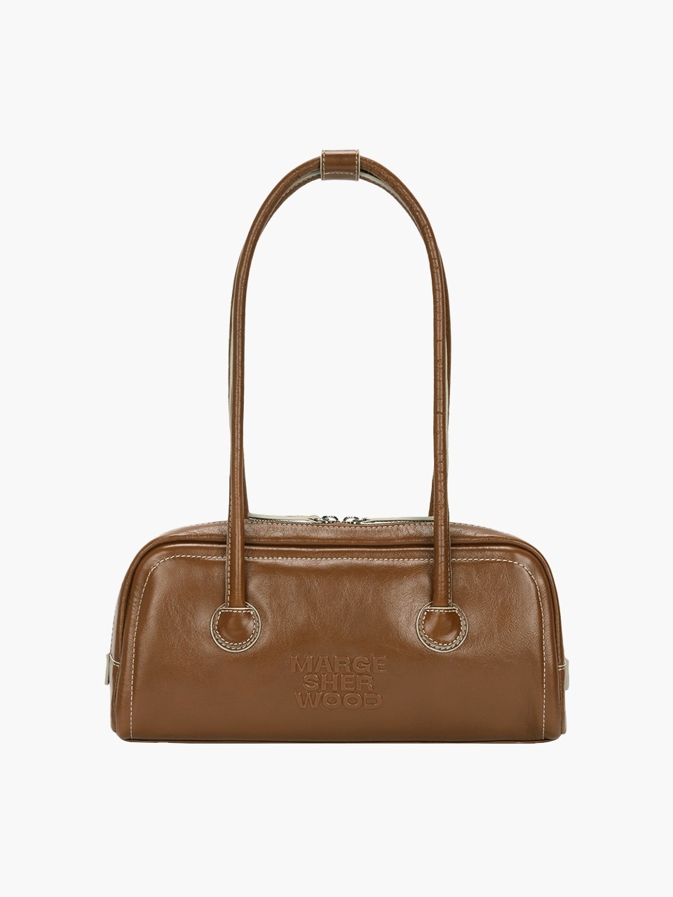 【MARGESHERWOOD】 SOFT BAGUETTE BAG : BROWN CRINKLE