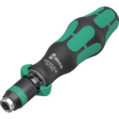 他サイト： Wera 51493 838 RA-R M ラチェット機能付き差替式ビットホルダー 6.35ミリ 051493WERAの商品画像