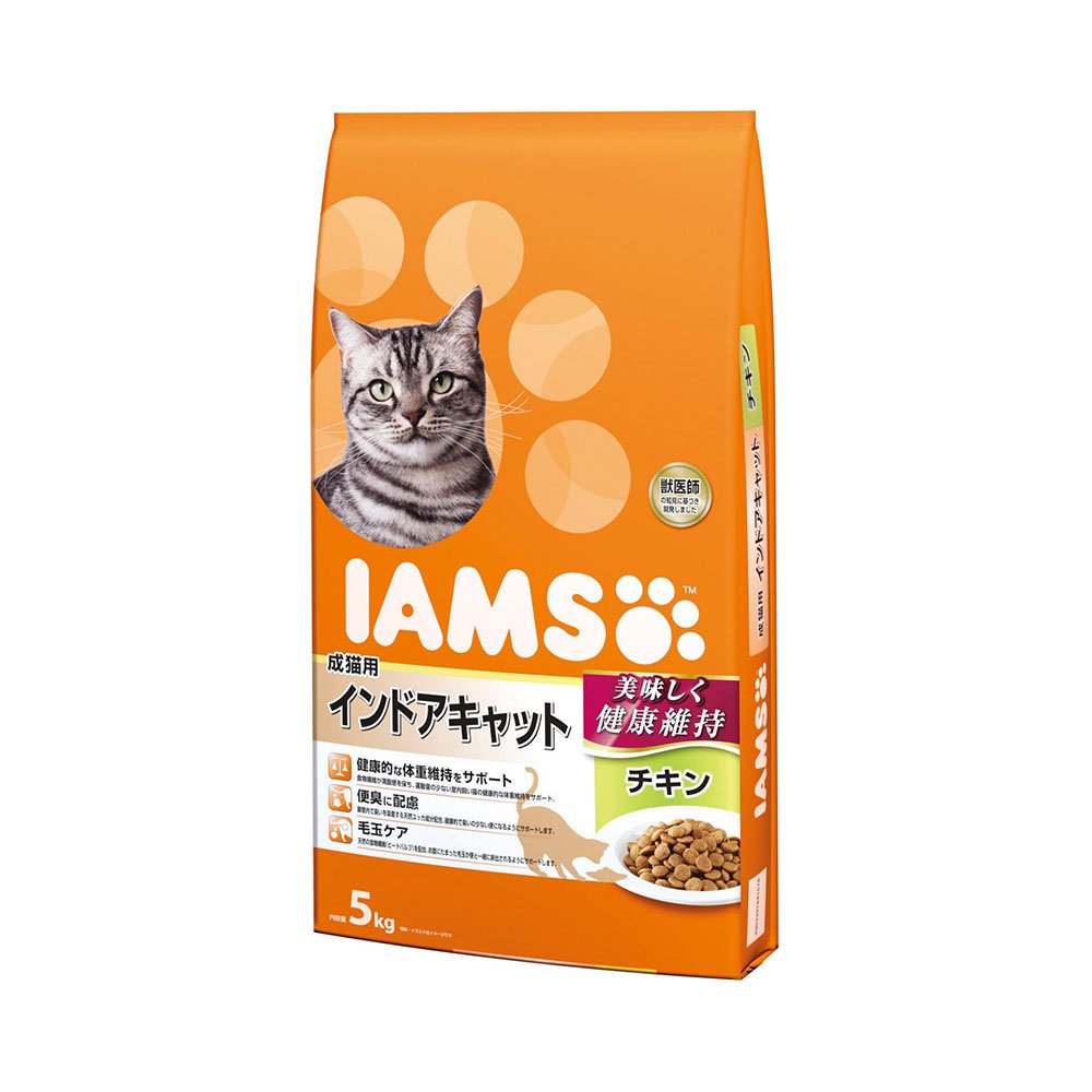 キャットフード　成猫用　インドアキャット　チキン　５ｋｇX２袋　正規品　ＩＡＭＳ　ＣＲＣ35―15―76―05―00