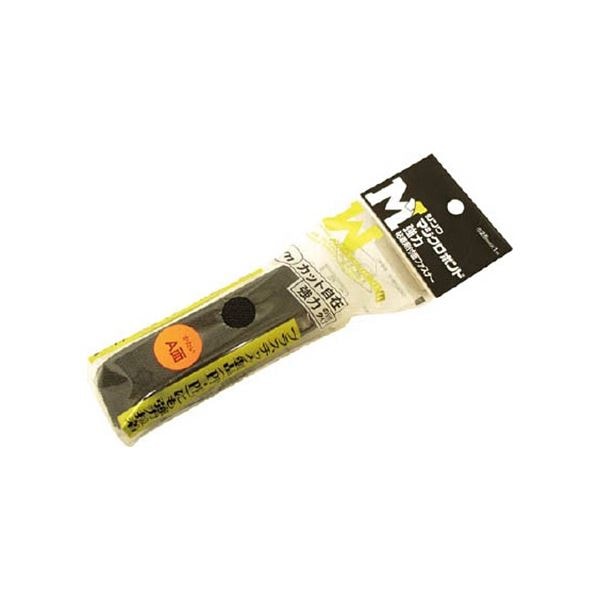 （まとめ）マジクロボンド オス 強粘着付 25mmx1m 黒 1巻[x5]