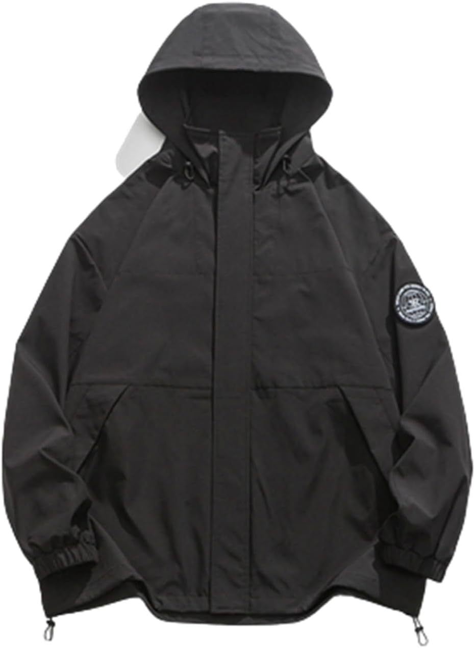 ウインドブレーカー アウトドア ジャケット メンズ フード付き 機能風 カーゴジャケット カジュアル ジャンパー スプリングコート 薄手 防風防寒 ジッパー オシャレ 大きいサイズ 作業服