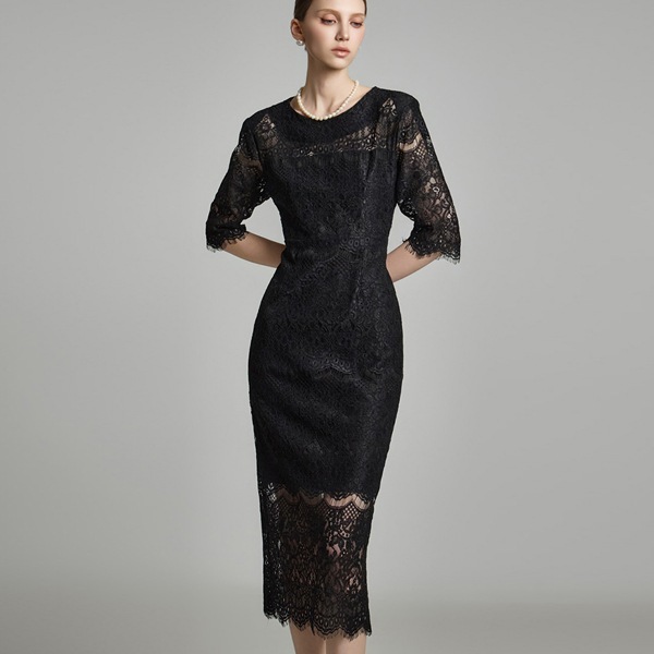 D5224 レース ワンピース