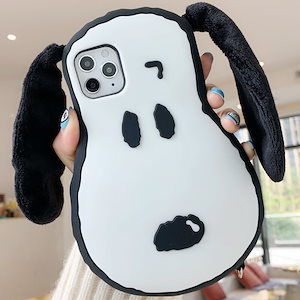 可愛い Snoopy 耳 立体的な iPhoneケースiphone11ケースiphone11proケ