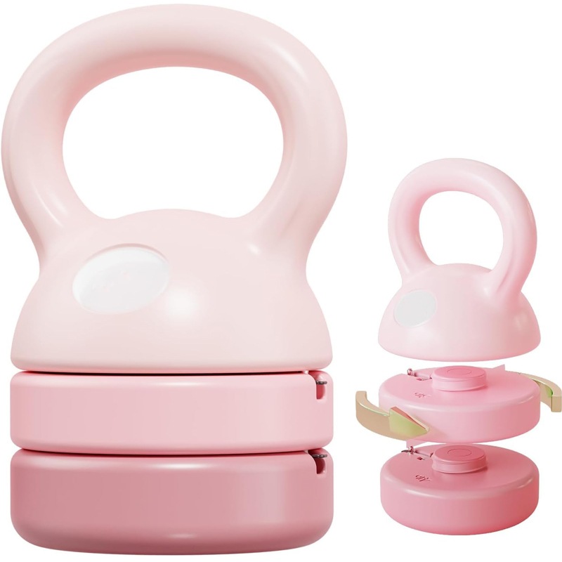 可変式ケトルベル 3in1 初心者向け 5LB 8LB 12LB プレート調節可能 自宅トレーニングジム おしゃれ 筋トレ ダイエット器具