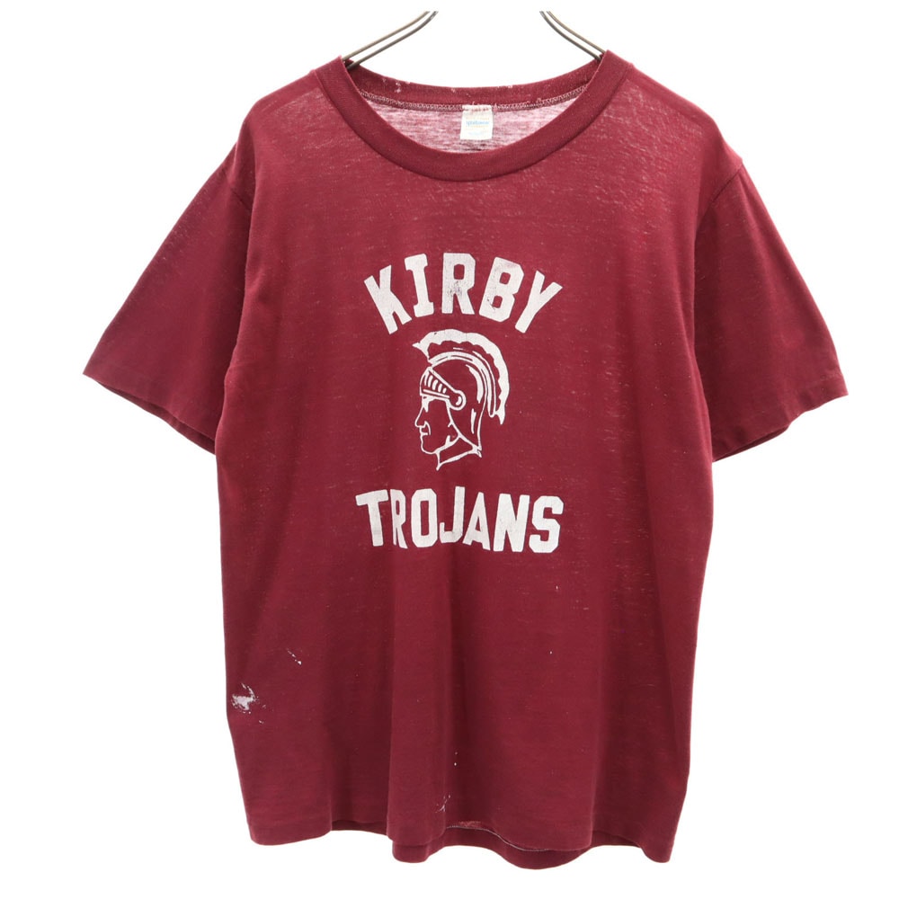 ガルフコーストスポーツウェア 70s USA製 ヴィンテージ 半袖 Tシャツ L ボルドー系 GULF COAST SPORTSWEAR メンズ