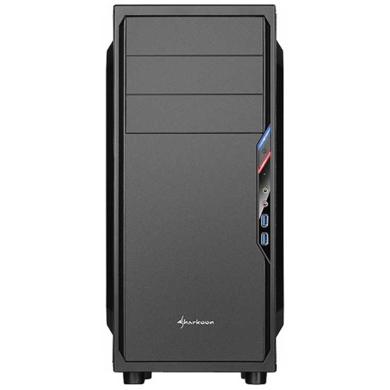 SHARKOON　ATX/Micro ATX対応ミドルタワーPCケース (電源なし・ブラック) 　SHA-VS4-VBK
