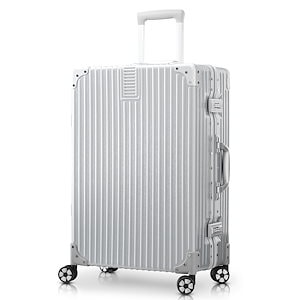 スーツケース キャリーケース アルミフレーム 大型 機内持込 レトロ 四角 静音 TSAロック