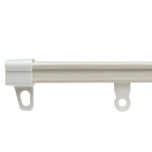 TOSO 伸縮式カーテンレール AJ606 木目 ウッディホワイト ダブル4.0m 2.1～4.0m メーカー直送