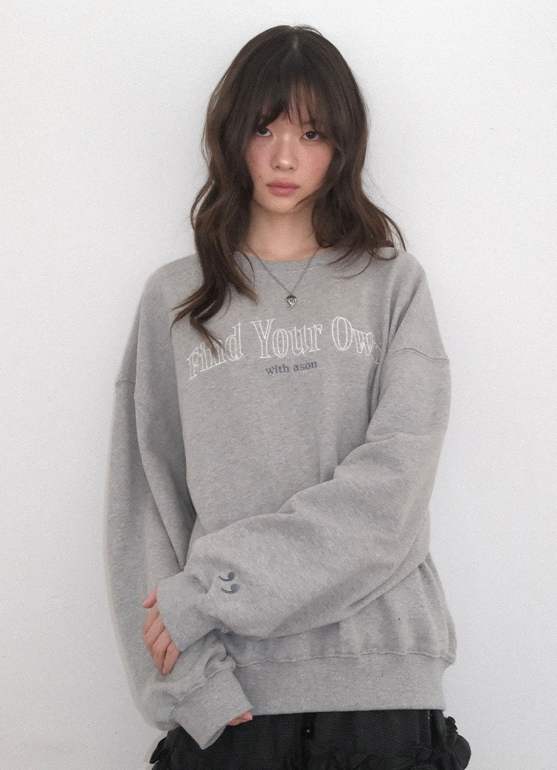 【AS"ON】 COMFY BOXY SWEATSHIRT / GRAY 正規品