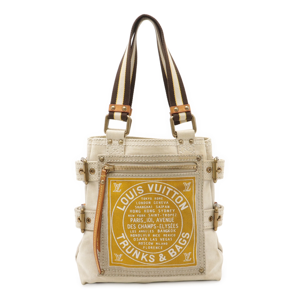 クルーズライン グローブショッパーPM トートバッグ ハンドバッグ イエロー ナチュラル M9511