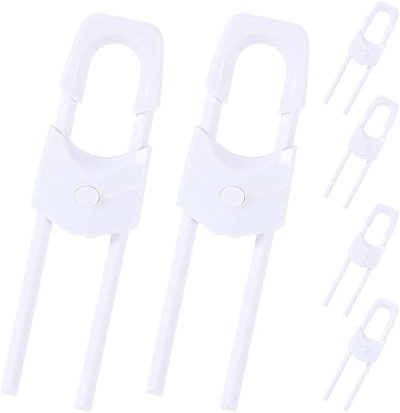 他サイト： チャイルドロック ワンタッチ 工具不要 U型 扉ロック 子供安全 食器棚 冷蔵庫(6個セット)の商品画像