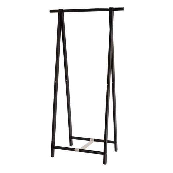 天然木ハンガーラック シンプル 幅80cm 折りたたみ 省スペース ダークブラウン MHR-6034DBR