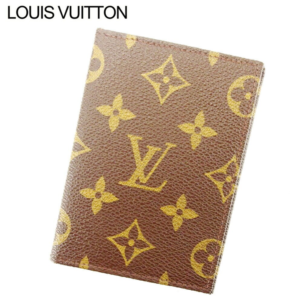 ルイ ヴィトン 定期入れ パスケース ブラウン ベージュ モノグラム Louis Vuitton 中古 T10328
