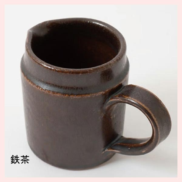 （３Ｐセット）ドレッシングピッチャー／鉄茶 「φ7.0×h8.0cm」　信楽焼 日本製 陶器製　mei-06