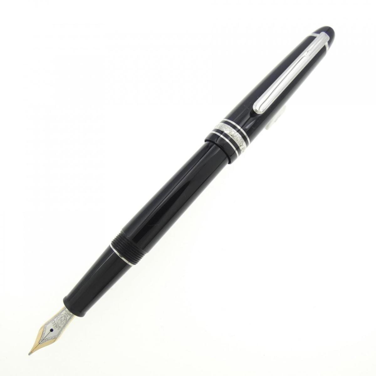 MONTBLANC 132467（106521） モンブラン マイスターシュテュック プラチナコーティング クラシック 万年筆 ペン先 F（細字） ブラック/シルバー /取寄品