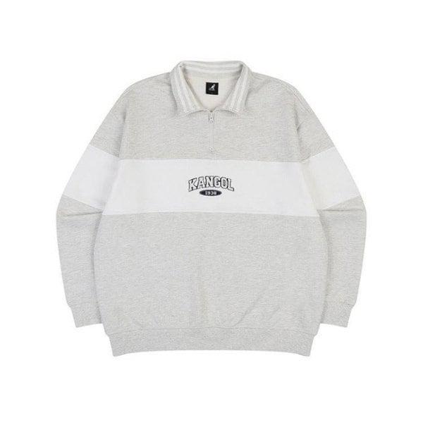 M 長袖Tシャツ CQK KQFC-RT17580OM カレッジハーフジップスウェットシャツ 1758 オートミール