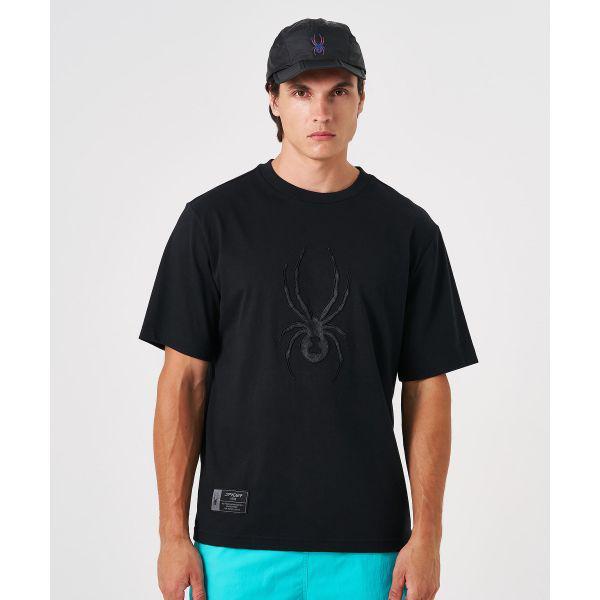 男性ビッグロゴ半袖Tシャツ SPKMCNRS306MBLK 659883