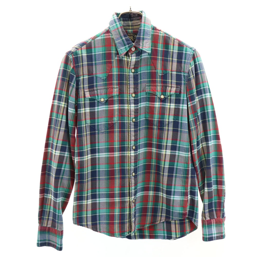 チェック柄 長袖 ウエスタンシャツ 2 グリーン 他 RALPH LAUREN ラルフローレン レディース
