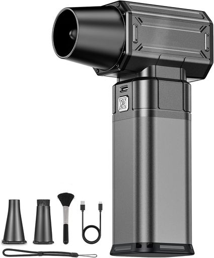 エアダスター 充電式 電動ブロワー 電動エアダスター ブロワー ミニ 強力ブロアー 突風ガン エアー 洗車 小型 ブラシレスモーター ハンディエア 4段階風量調整 超強力 風速80m 空気入れ 軽量