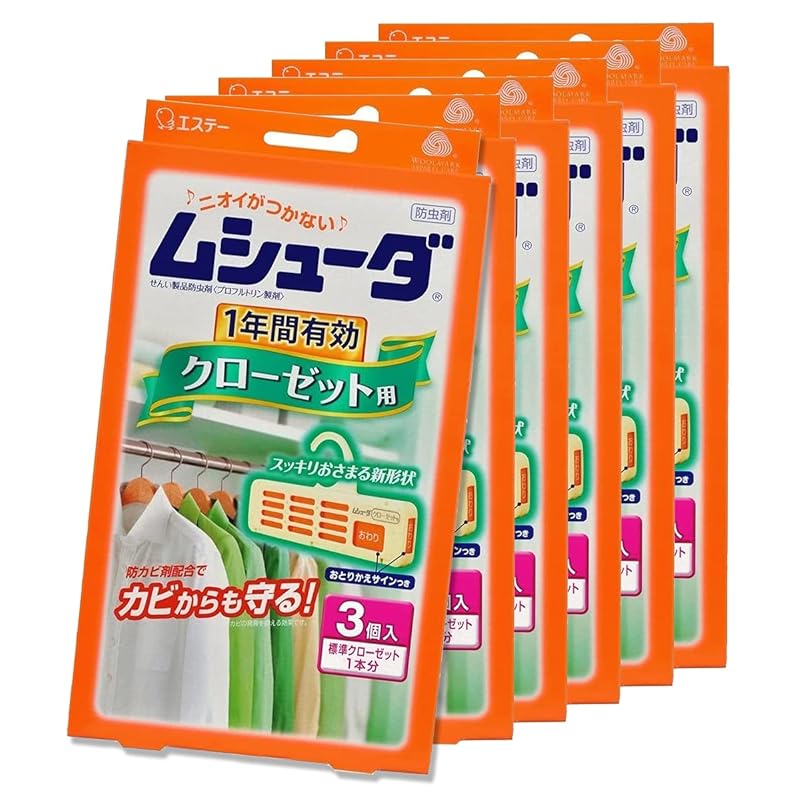 【まとめ買い】ムシューダ 1年間有効 防虫剤 クローゼット用 3個入×6個