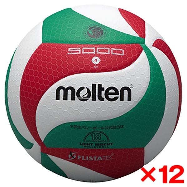 【12個セット】 フリスタテック 軽量バレーボール4号球 (全日本小学生大会公式試合球) V4M5000L