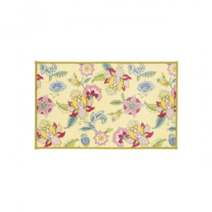 川島織物セルコン ミントン シンクロナイズハドンフラワー バスマット 50X80cm FT1234 Y イエロー