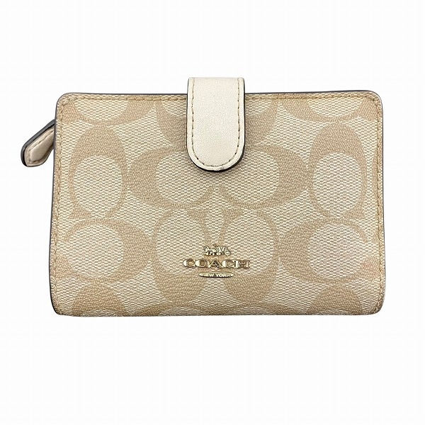 コーチ COACH シグネチャー F23553 2つ折り財布 【中古】
