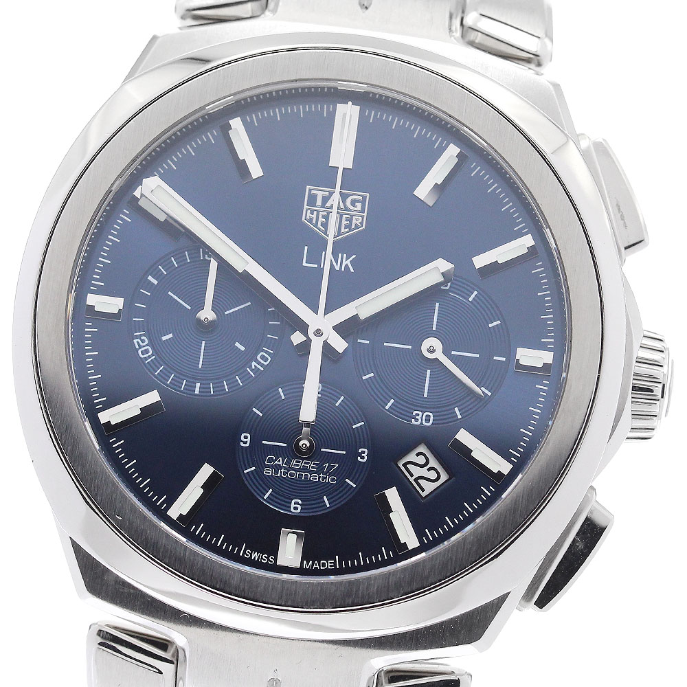 タグホイヤー TAG HEUER CBC2112 リンク キャリバー17 クロノグラフ 自動巻き メンズ 極美品 箱・保証書付き_902250【中古】
