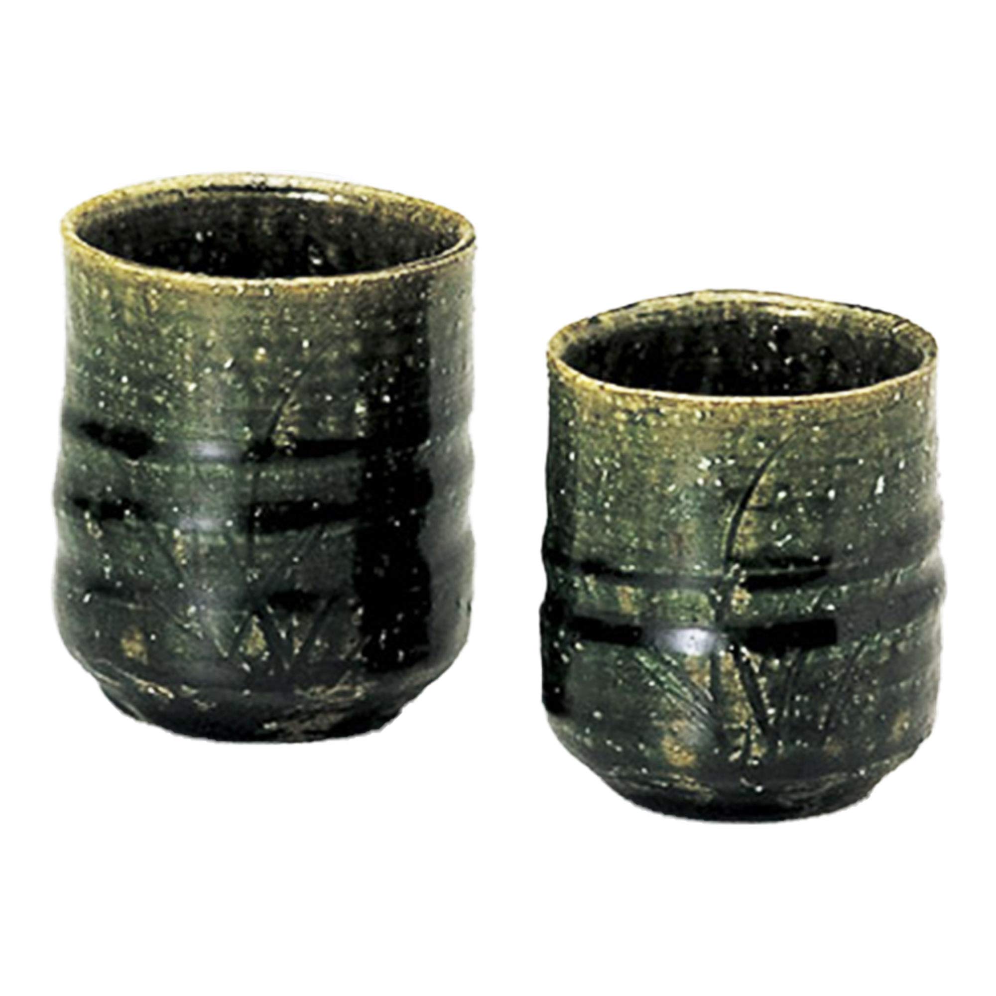 陶房淳 織部 組湯吞