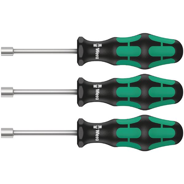 WERA ヴェラ 3本組 六角 ナットドライバー セット 先端サイズ10/13mm/7/16" 134275 工具 ツール DIY 作業工具 道具
