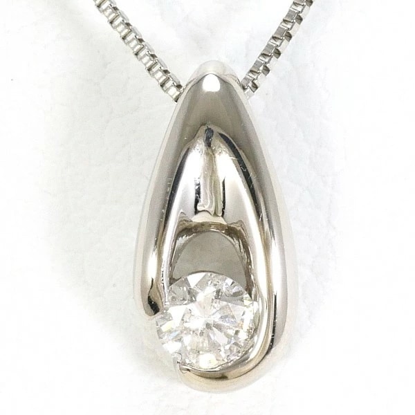 PT900 プラチナ PT850 ネックレス ダイヤ 0.1 約41cm ジュエリー 中古