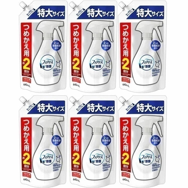 (6個セット)ファブリーズダブル除菌 無香料 アルコール成分プラス 詰替特大 640ml (D) メガ割 4,767円
