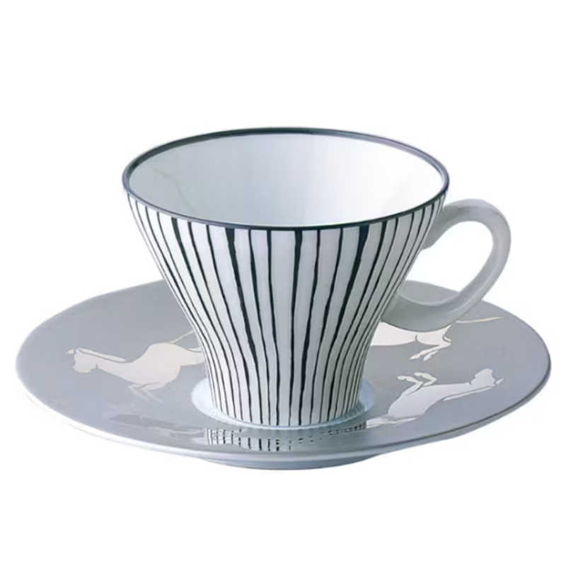香蘭社　ゼブラ・コーヒー碗皿　1549-1HYA