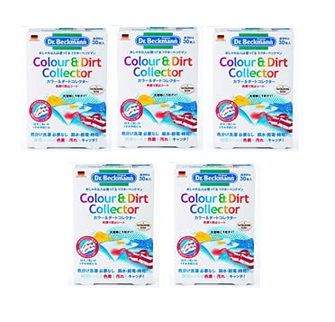 Dr.Beckmann (ドクターベックマン) 【5箱セット】Dr.Beckmann (ドクターベックマン) カラー＆ダートコレクター 色移り防止シート 30枚入り 色移り防止 洗濯 洗剤 洗濯用品