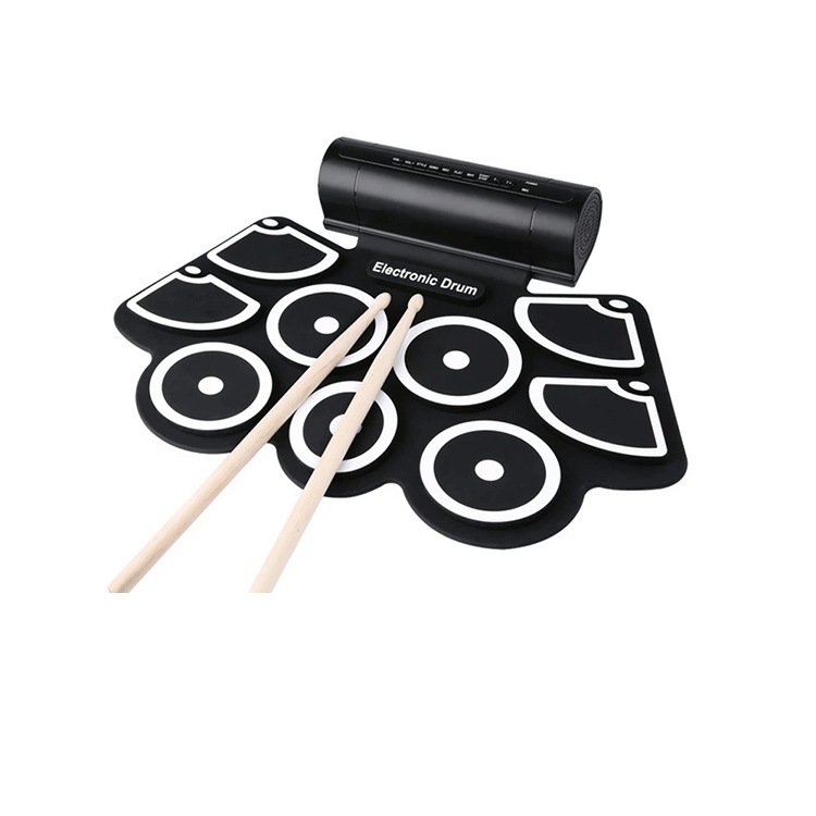 電子ドラム セット スティック付き 折りたたみドラム 家中遊び 子供 ロールアップドラム クリスマス 携帯式 シリコン スピーカー内臓 ドラムスティック フットペダル プレゼント 薄型 ドラム 練習