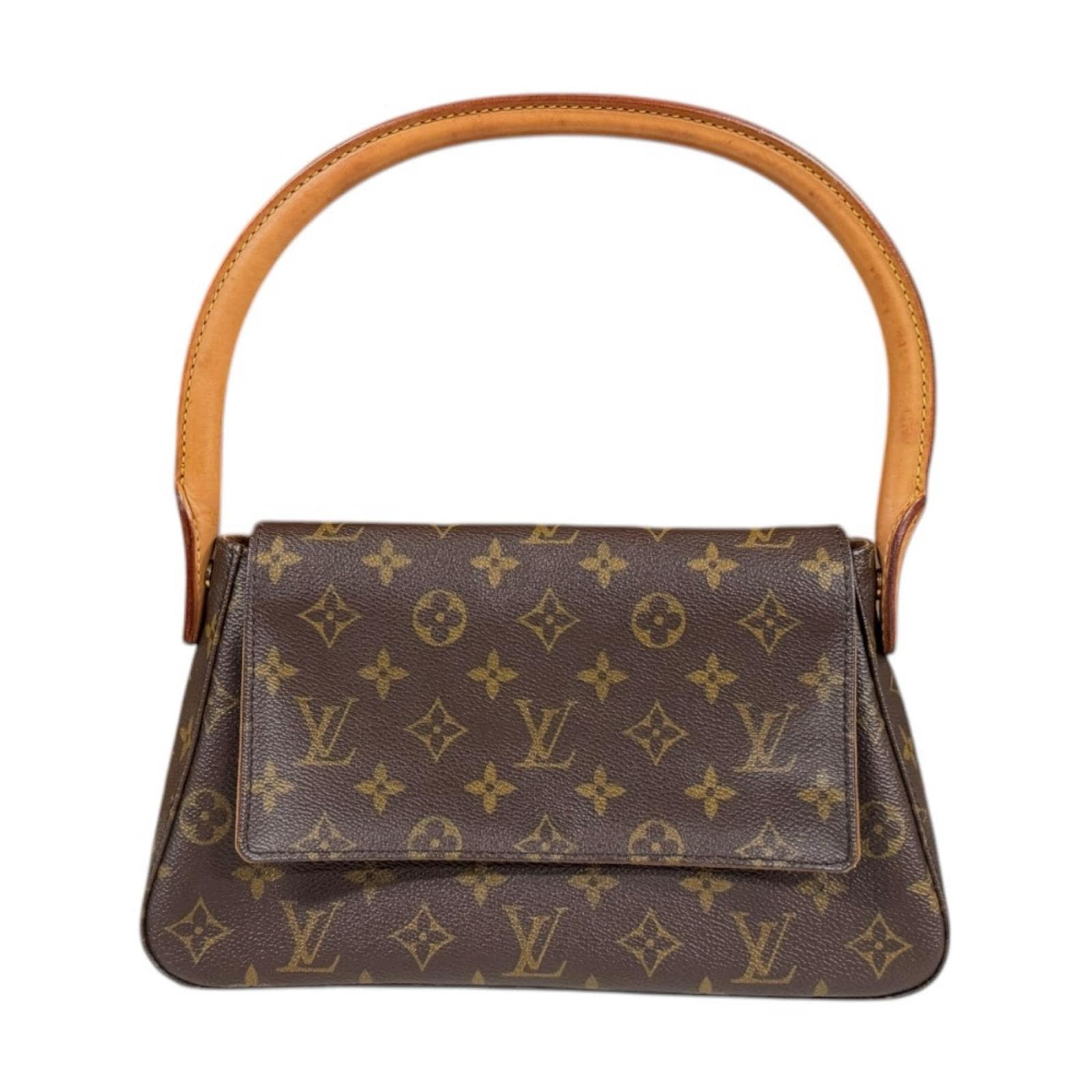 ルイヴィトン ミニルーピング モノグラム ハンドバッグ モノグラムキャンバス M51147 ブラウン LOUIS VUITTON 中古