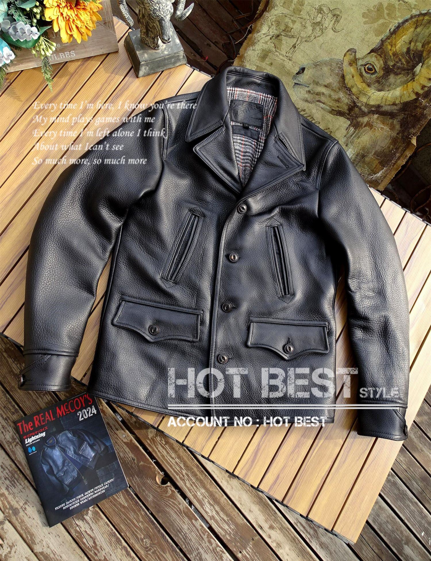 最高峰 1.7mm カウハイド 復刻20s スイッチヤードコート レザー 革ジャン 通勤 カーコート ワークコート ブレーキマン 牛革