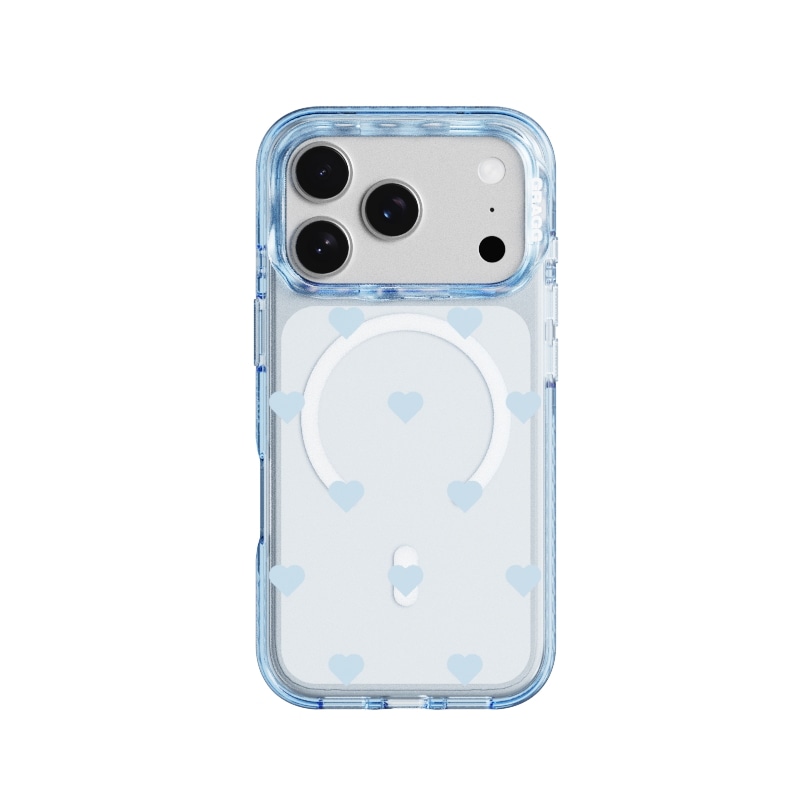 【GRAGG】 MAGSAFE LAYERS FRAME CASE CLEAR BLUE - HEART DOT 正規品