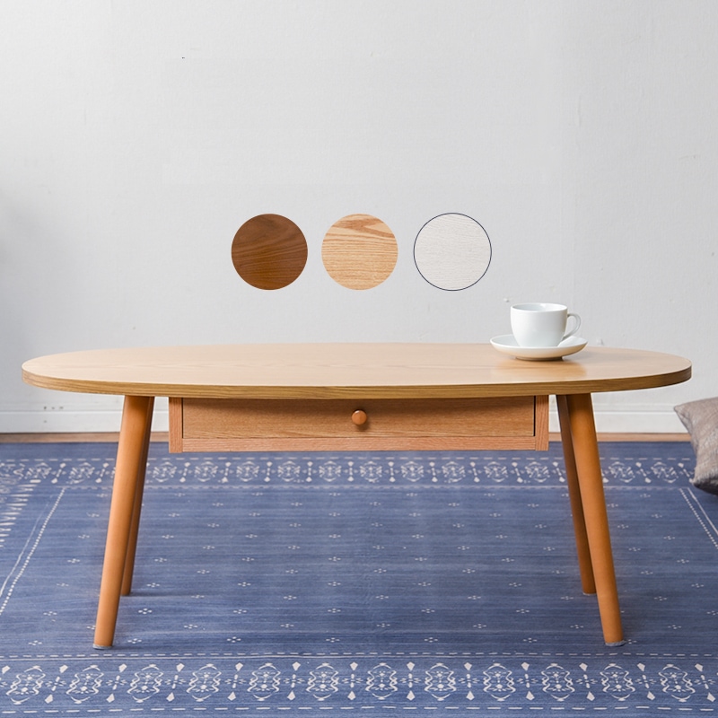 テーブル 丸 ローテーブル 白 おしゃれ 北欧 ダイニング リビング 木製 引き出し 収納 脚 幅95cn ブラウン ホワイト MT-6350