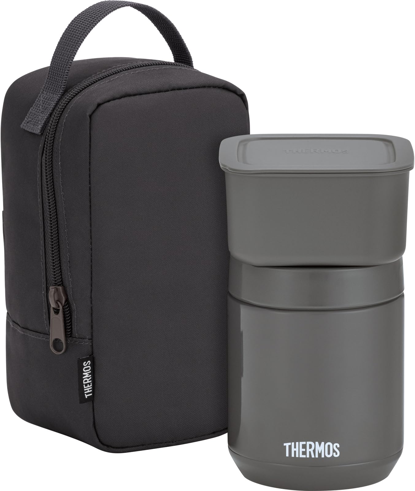 【食洗機対応モデル】 サーモス 真空断熱スープランチセット 400ml ダークグレー スープジャー・容器セット JEE-800 DGY