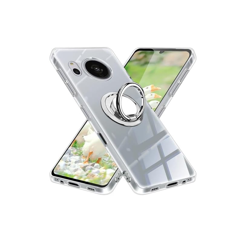 AQUOS sense7 ケース クリア リング付き TPU AQUOS sense7 SH-53C SHG10 カバー 専用 黄変防止 耐衝撃 薄型 ケース 車載ホルダー対応 ストラップホール付き 4,788円