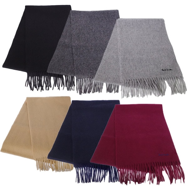 マフラー M1A-933D-AS04 メンズ ブラック チャコール ライトグレー ベージュ ネイビー ボルドー