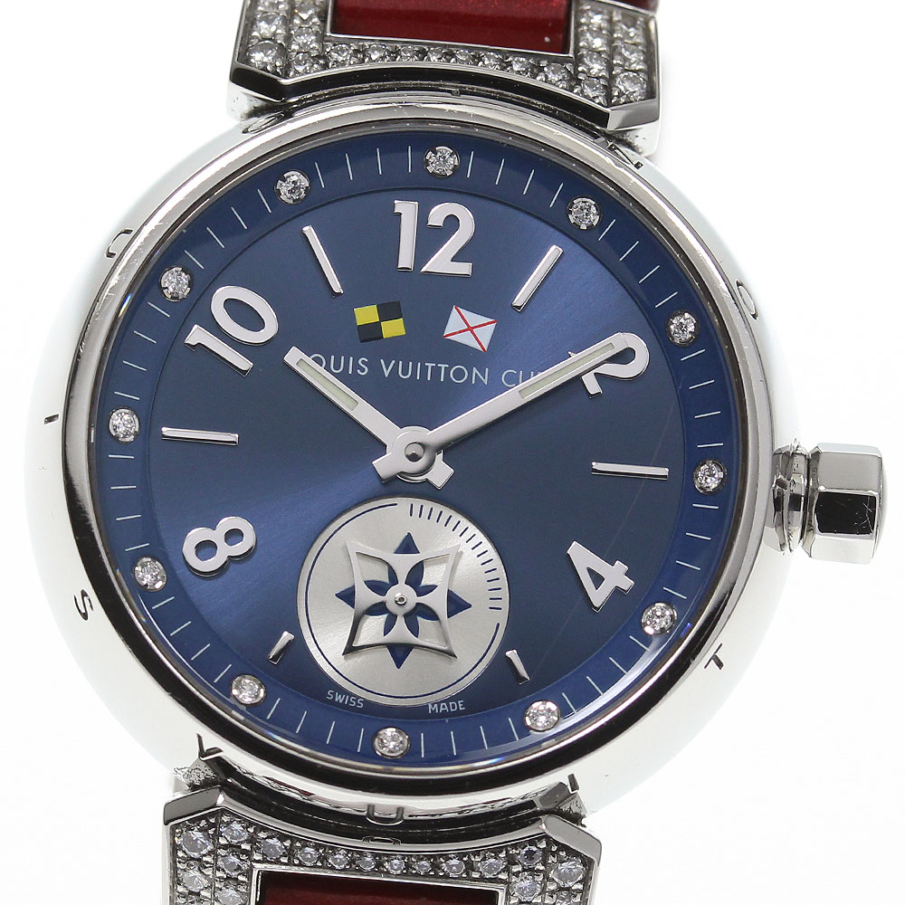 ルイヴィトン LOUIS VUITTON Q12M4 タンブール ラブリーカップ ラグダイヤ クォーツ レディース _705315【中古】