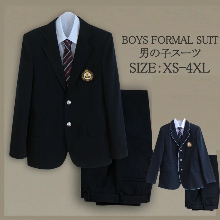 L男子高生 男子スーツ 上下セット 卒業式 入学式 ブレザー スクール制服 スーツジャケット 5点セット 男子高校生 制服 学生服 フォーマル 男子中学生 学生服 大きいサイズ スクール 文化祭 入学