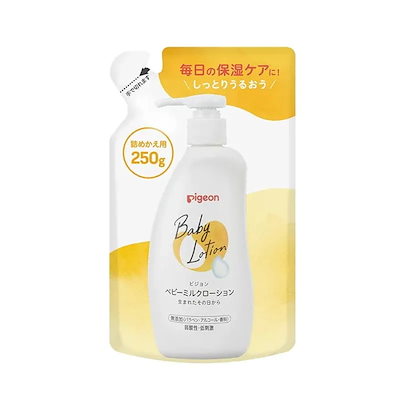 他サイト： PIGEON ピジョン ベビーミルクローション 生まれたその日から 詰めかえ用 250g 570404の商品画像