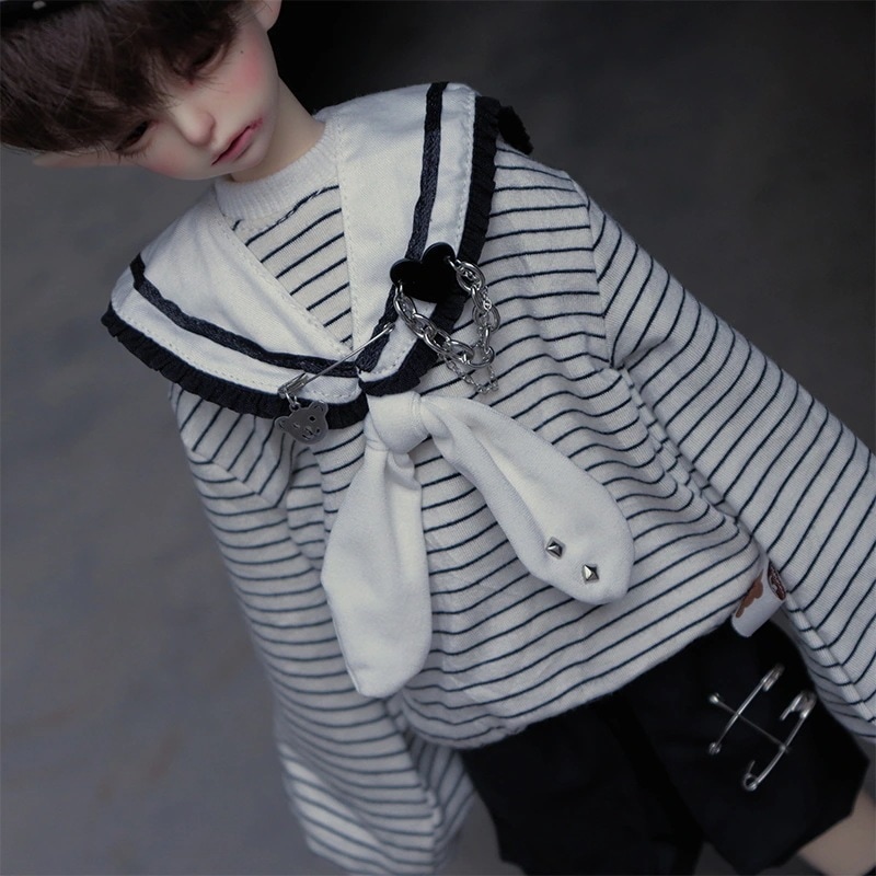 BJDドール服 人形用衣装セット セーラー風 5点 カジュアル MSD/YOSD/1/5サイズドール人形用